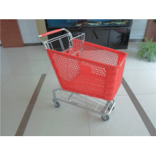 Zinc and Plastic Sprayed Retail Shop Trolley Cart